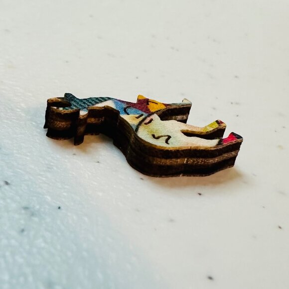 Easter Bunny Wooden puzzle Colorful Rabbit with Easter Eggs 120 piece puzzle - Picture 5 of 16